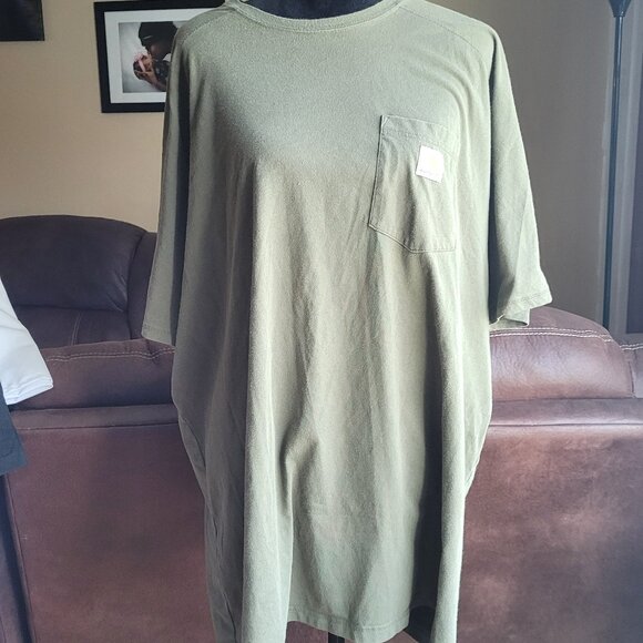 Carhartt Men's Green Loose Fit/Relaxed Fit Short Sleeve Pocket T-Shirt - Workwea - Picture 3 of 7